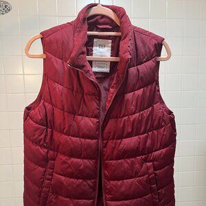 GAP Vibrant Quilted Red Puffer Vest Women's Medium